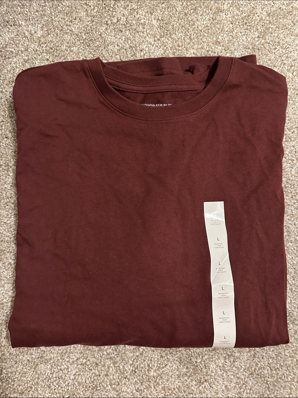Banana Republic Organic Cotton Mid-weight Long Sleeve Shirt in Redwood NWT